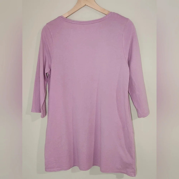 Pure Jill Women's Curved-Seam Tunic Size Medium Purple Athleisure Pastel Soft - Picture 3 of 10